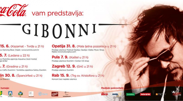 GIBONNI Početak hrvatske turneje i koncerti u inozemstvu