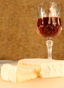 Camembert with a glass of sherry