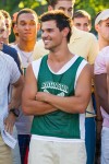 Frat Boy Andy (Taylor Lautner) at the frat house.