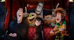 Dracula (Adam Sandler), Griffin the Invisible Man (David Spade), Murray the Mummy, Frank (Kevin James), Mavis (Selena Gomez), Wayne (Steve Buscemi) and Johnny (Andy Samberg) in Columbia Pictures' HOTEL TRANSYLVANIA 2.