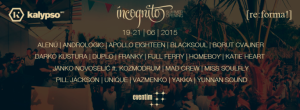 Incognito lineup flyer
